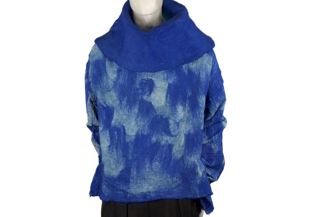 Blue felt top